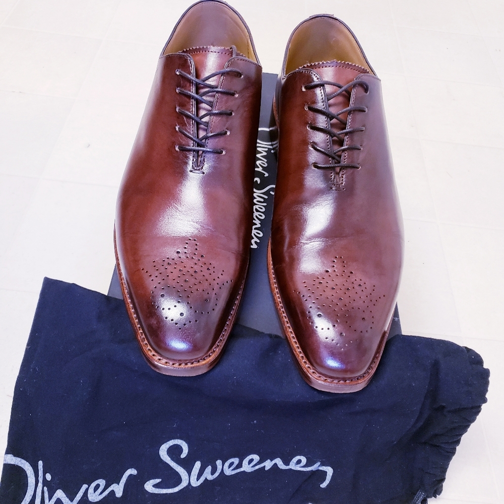 US 11 Oliver Sweeney "Yarford" Cognac dress shoes